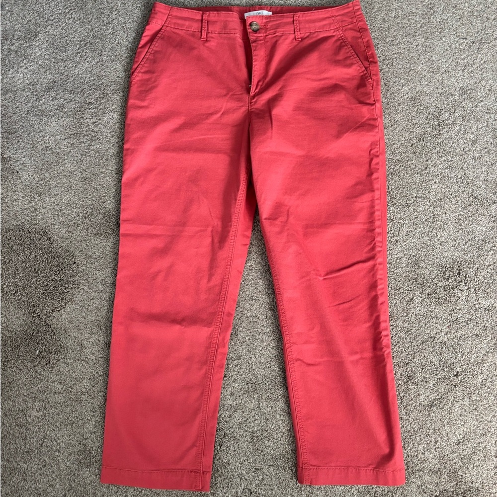 LOFT Coral Slim Pants